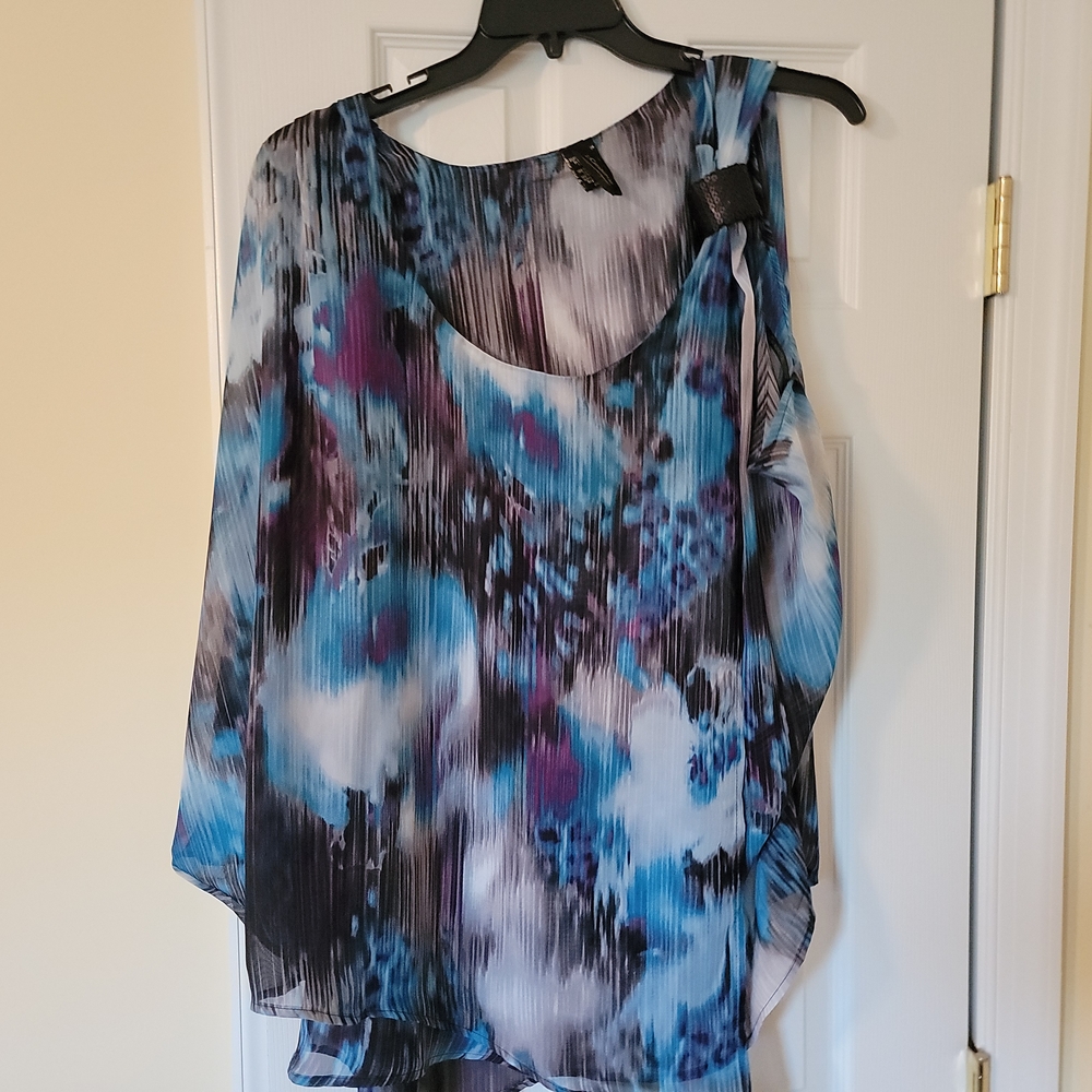 Elegant Blue and Purple Women's Top